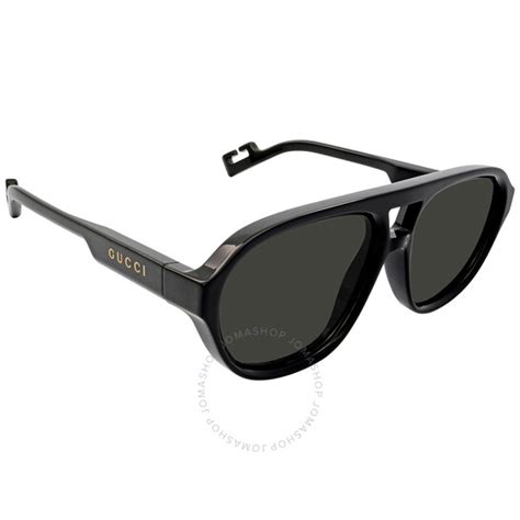 Gucci Grey Pilot Men's Sunglasses GG1239S 004 58 